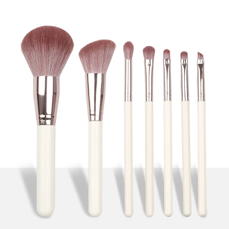 7PCS Cosmetic Brushes High Quality Makeup Brushes Set with Blush Powder Eyeshadow Eyebrow Foundation Beauty Makeup Tool