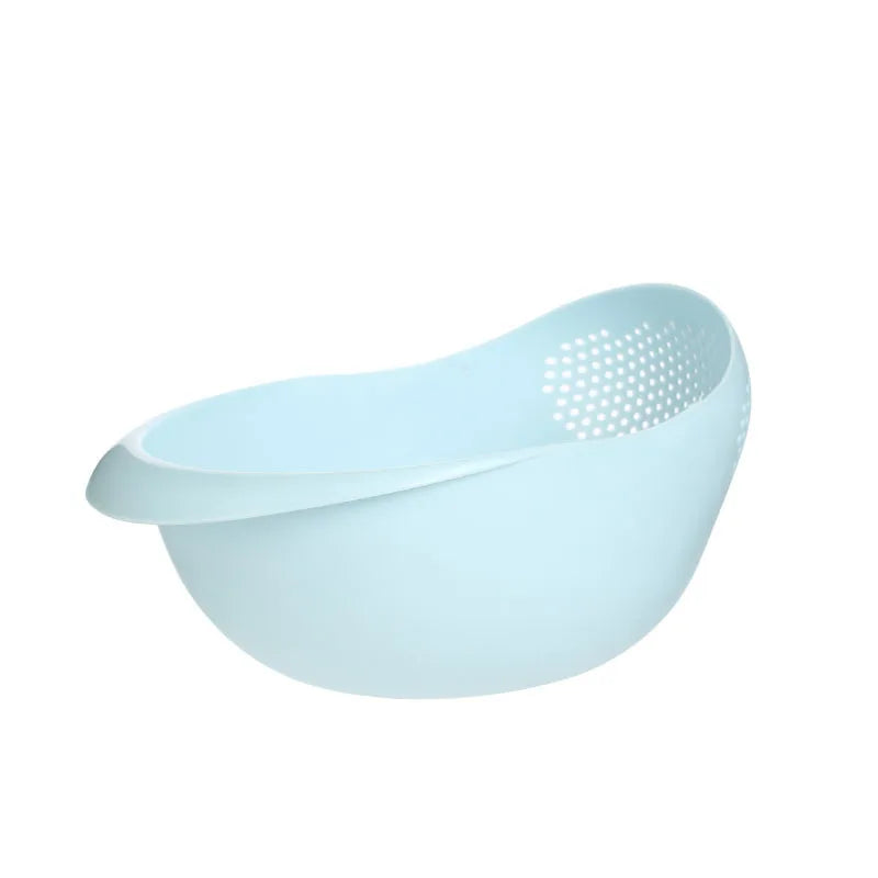 1pc Rice Bowl Drain Basket Kitchen Multi-purpose Rice Washing Machine Fruit Bowl Washing Drain Basket With Handle Home Organizer