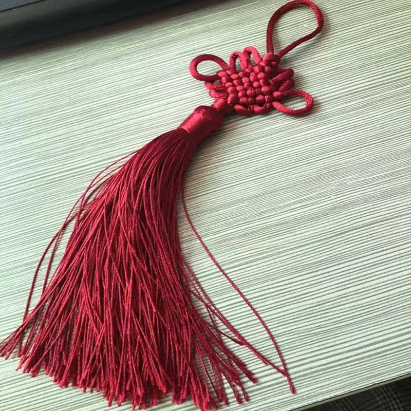 2pcs/lot Chinese Knot Tassel Silk Fringe Bangs Flower Tassel Trim Decorative Garment for Curtains Home Decoration Accessories