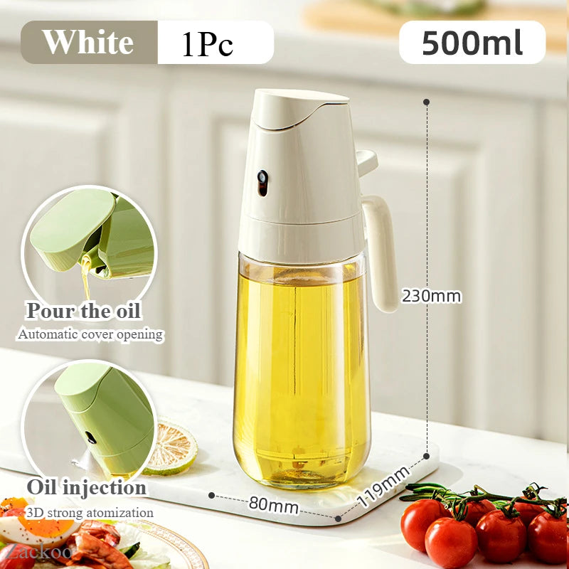 Zackoo Kitchen Oil Spray Bottle Household Food Grade Spray Pour Air Fryer Atomized Spray Oil Sprayer Glass Bottle for Kitchen