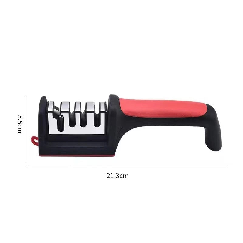 Kitchen 4 Segment Knife Sharpener Household Port Multi-Functional Hand-Held Three-Purpose Non-slip Design Quick Sharpening Stone