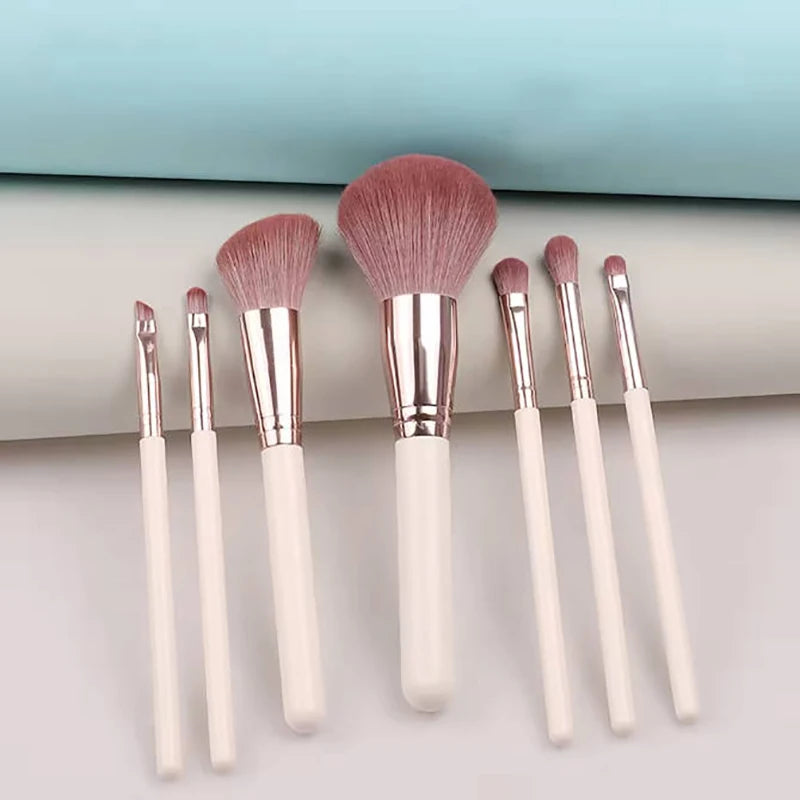 7PCS Cosmetic Brushes High Quality Makeup Brushes Set with Blush Powder Eyeshadow Eyebrow Foundation Beauty Makeup Tool