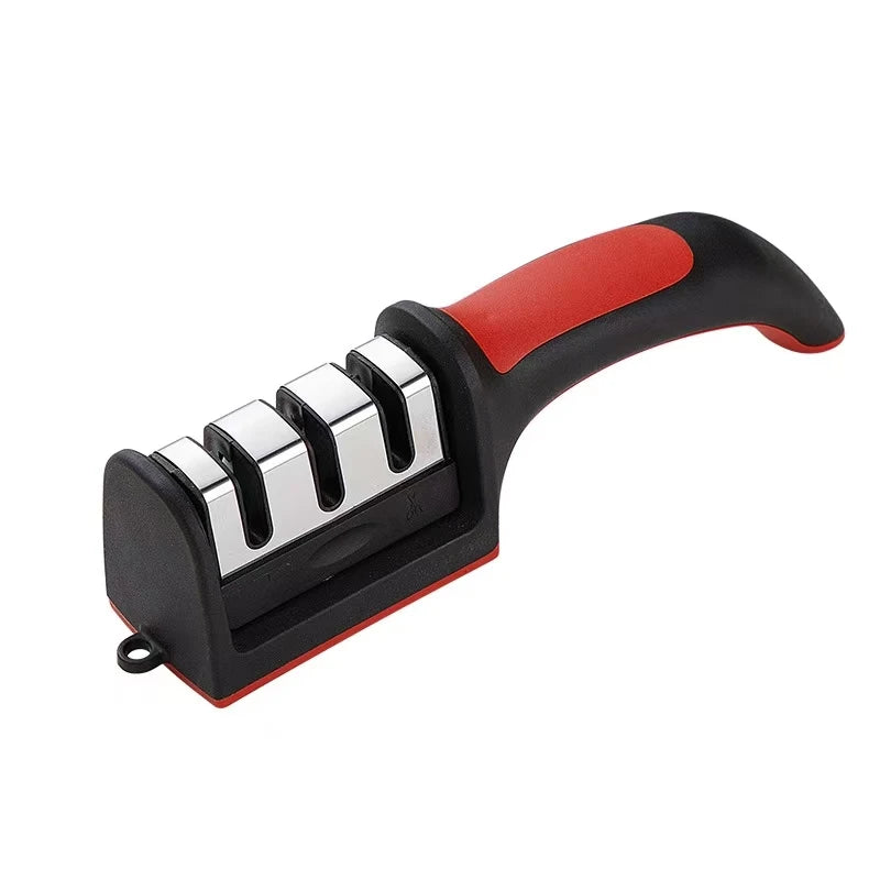 Kitchen 4 Segment Knife Sharpener Household Port Multi-Functional Hand-Held Three-Purpose Non-slip Design Quick Sharpening Stone