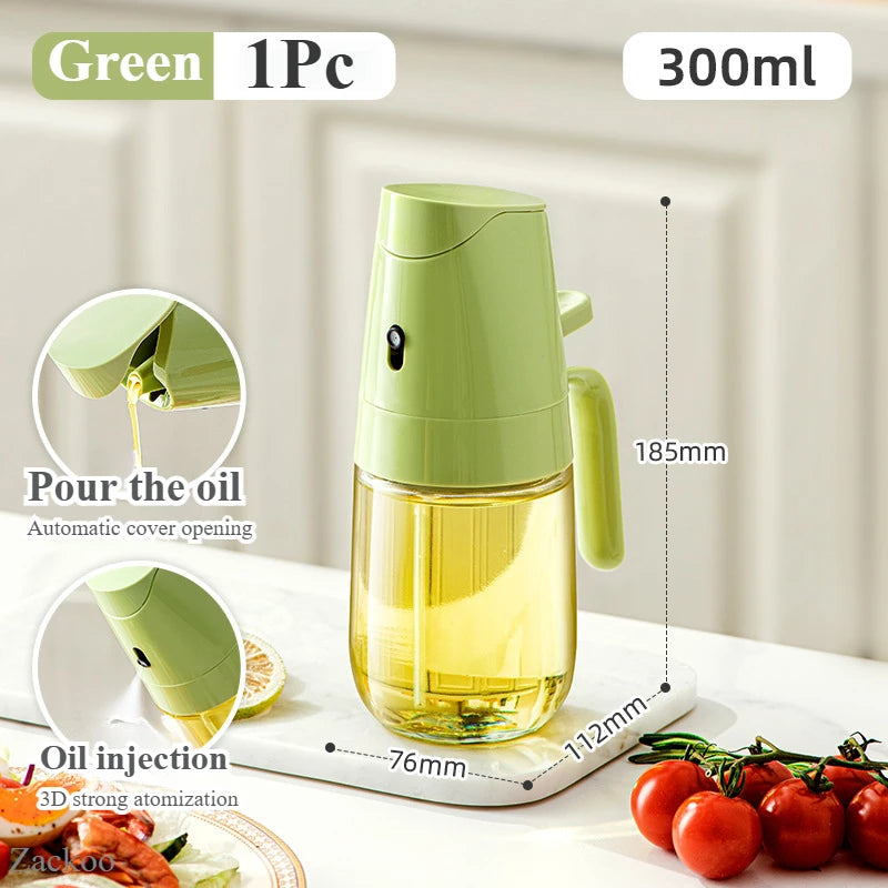 Zackoo Kitchen Oil Spray Bottle Household Food Grade Spray Pour Air Fryer Atomized Spray Oil Sprayer Glass Bottle for Kitchen