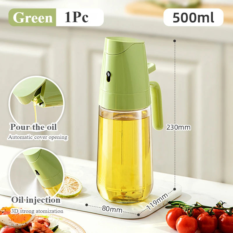 Zackoo Kitchen Oil Spray Bottle Household Food Grade Spray Pour Air Fryer Atomized Spray Oil Sprayer Glass Bottle for Kitchen