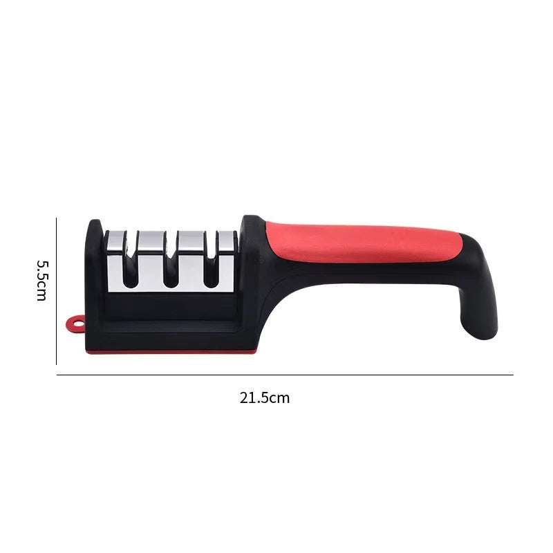 Kitchen 4 Segment Knife Sharpener Household Port Multi-Functional Hand-Held Three-Purpose Non-slip Design Quick Sharpening Stone